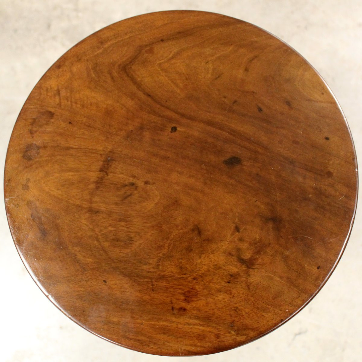 Antico comodino a cilindro colonna Impero in noce - 19°secolo-photo-5