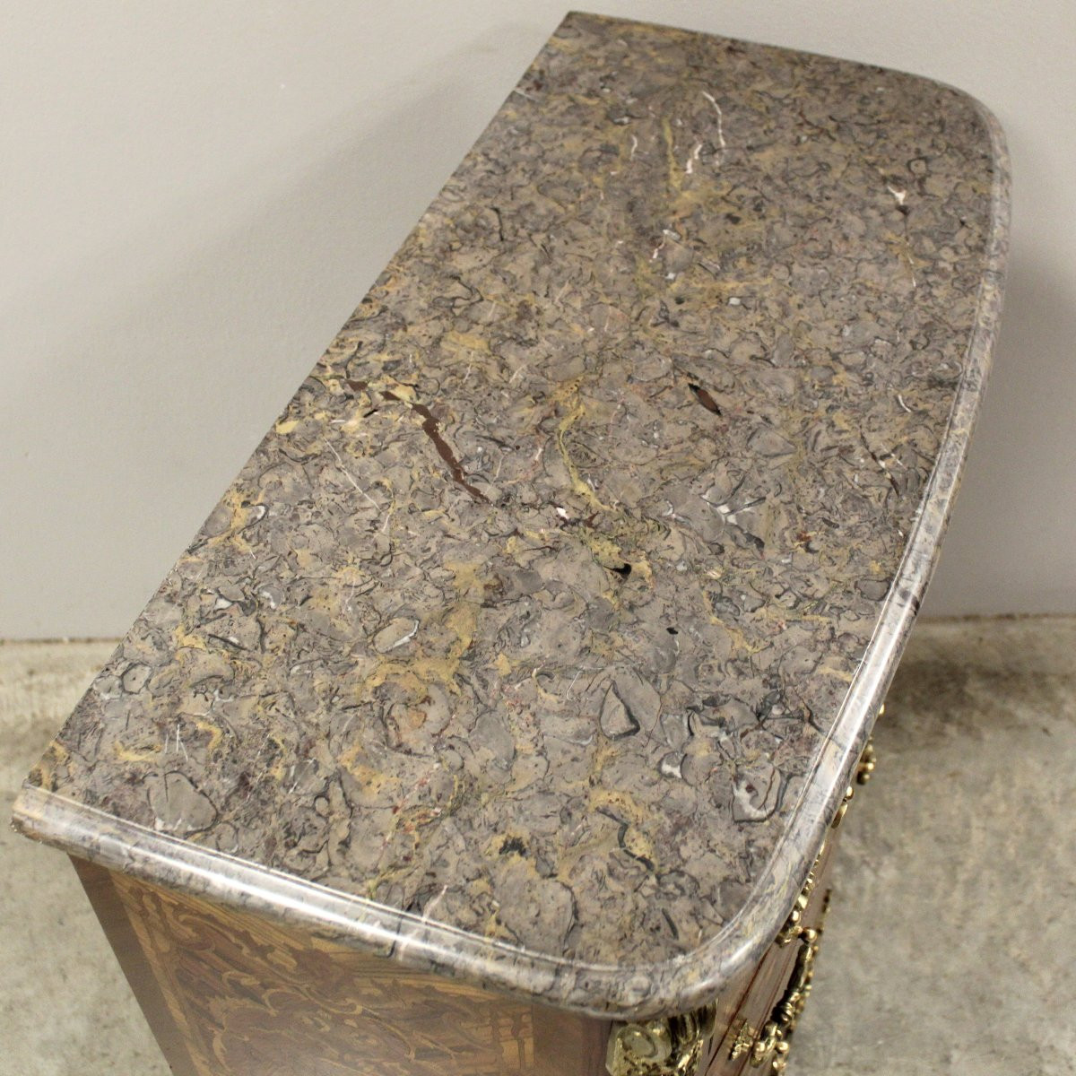 Antico cassettone comò Napoleone III intarsiato - 19°secolo-photo-6