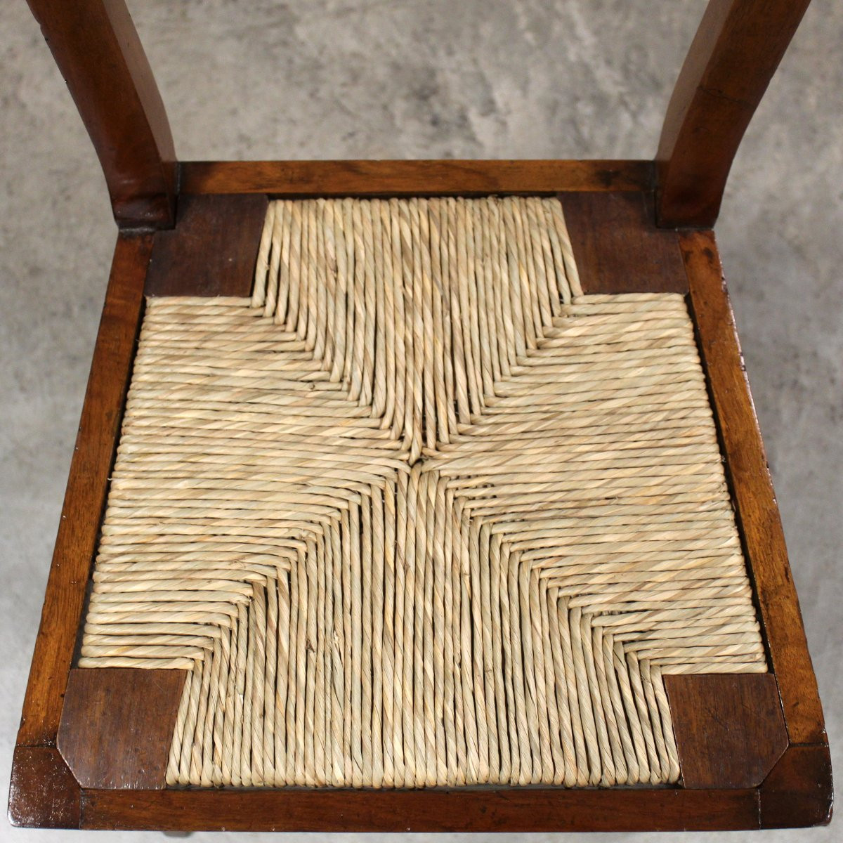 Antica sedia in noce intarsiata - Italia 19°secolo-photo-1