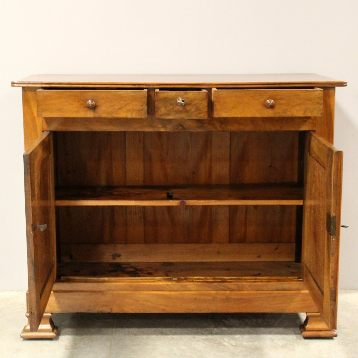 Antica credenza Luigi Filippo in noce - 19°secolo-photo-2