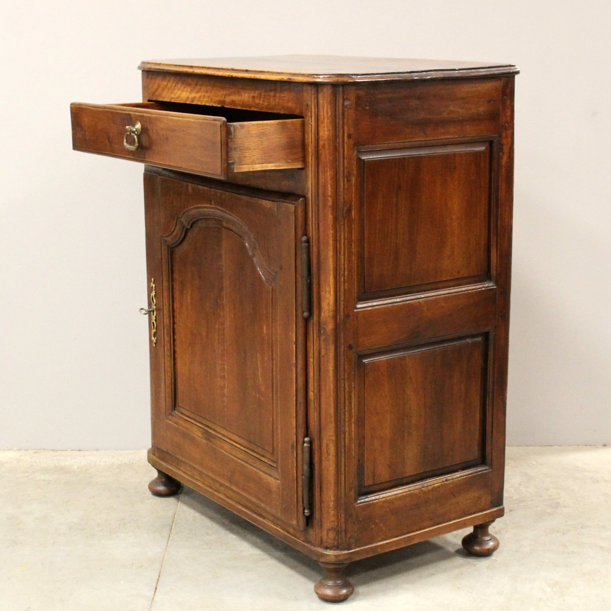 Antica credenza 1 anta Luigi XV in noce - 18°secolo-photo-4