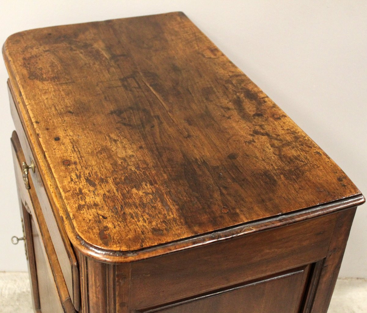 Antica credenza 1 anta Luigi XV in noce - 18°secolo-photo-3