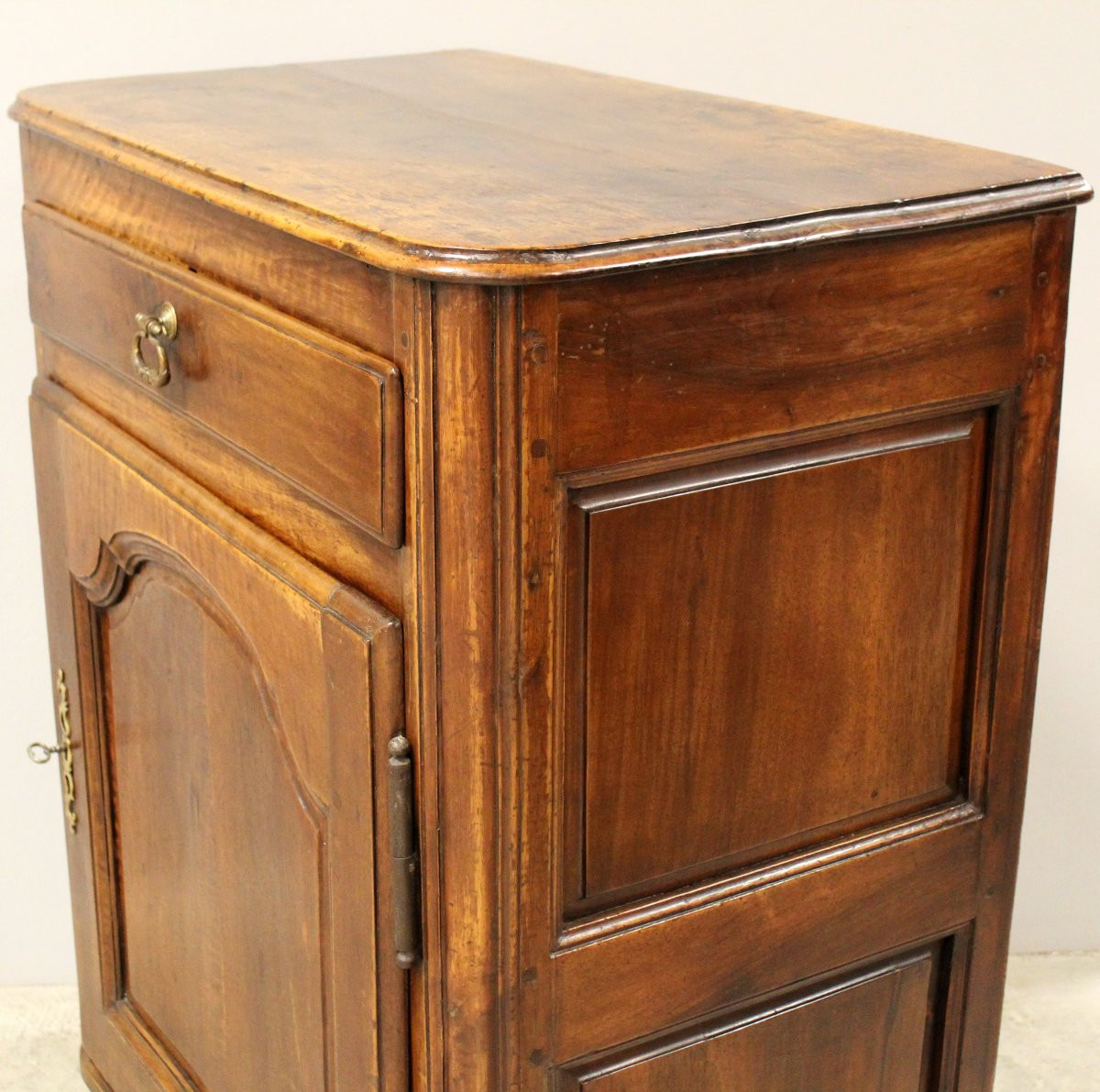 Antica credenza 1 anta Luigi XV in noce - 18°secolo-photo-5