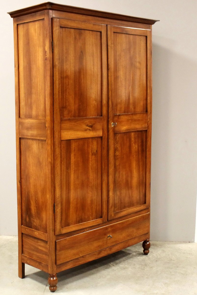Antico armadio credenza Luigi Filippo in noce - Italia 19°secolo-photo-2
