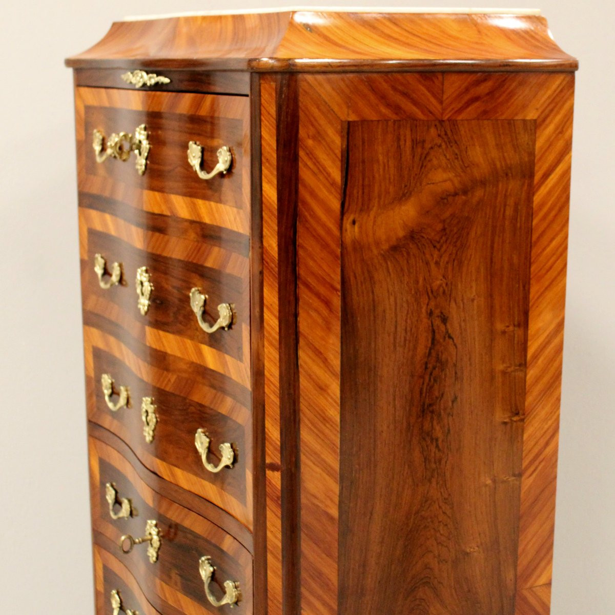 Antico secretaire Napoleone III intarsiato - 19°secolo-photo-4