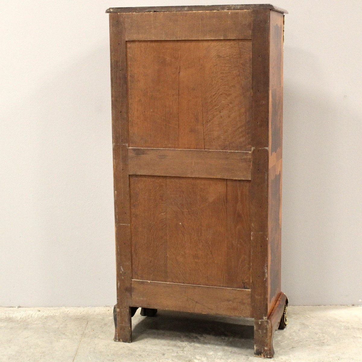 Antico settimanale settimino cassettiera Napoleone III intarsiato - 19°secolo-photo-8