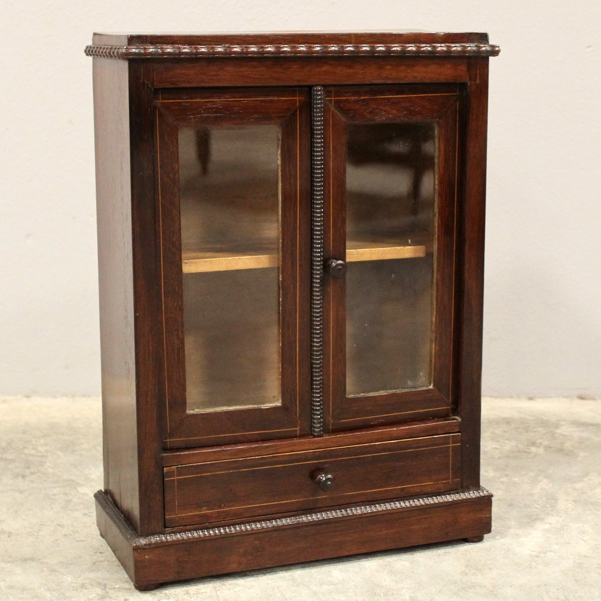 Antico modellino miniatura vetrina cristalliera in palissandro - Italia 19°secolo