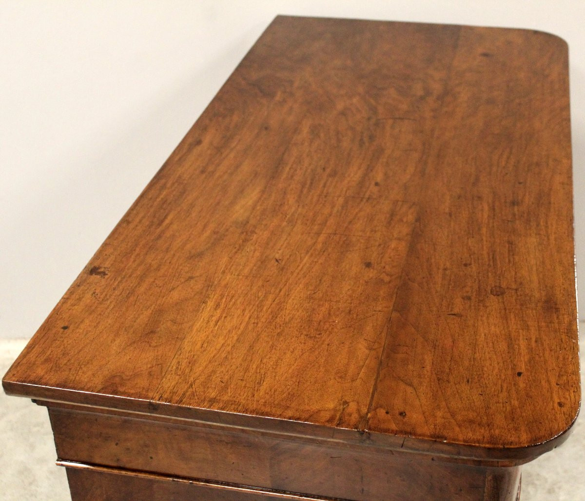 Antico cassettone comò cappuccino Luigi Filippo in noce - Italia 19°secolo-photo-3