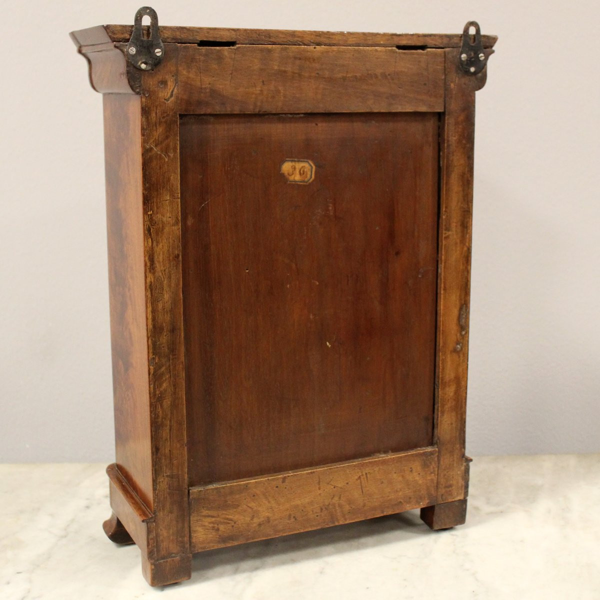 Antico modellino miniatura settimanale cassettiera Luigi Filippo in noce - 19°secolo-photo-7