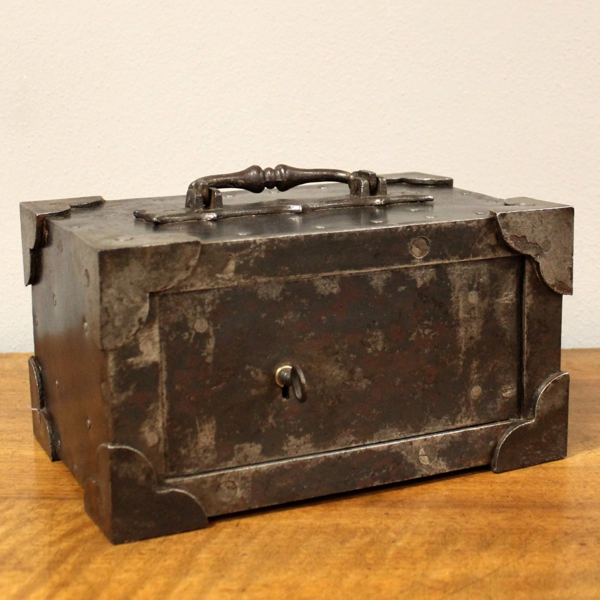 Antica cassaforte forziere da viaggio-photo-2