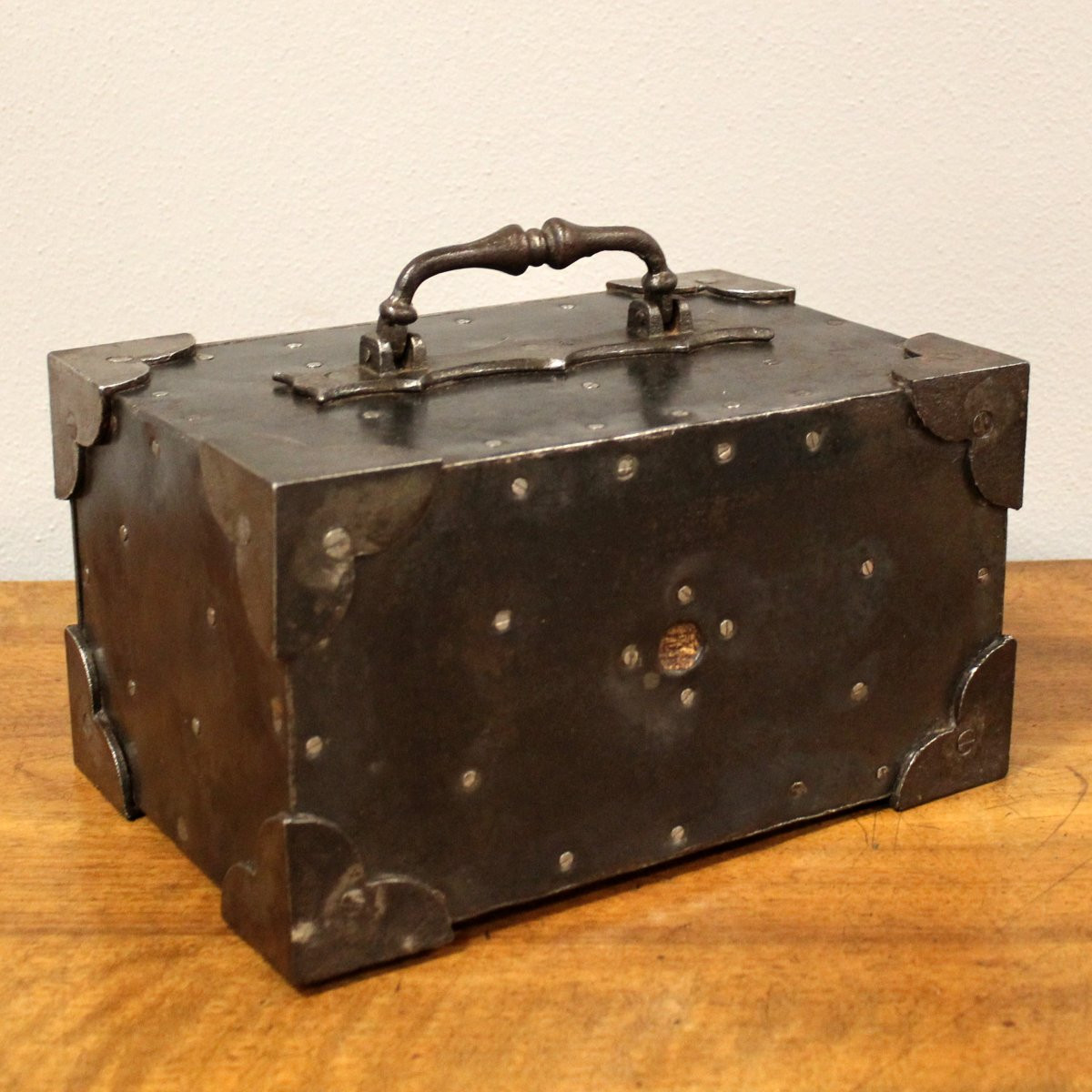 Antica cassaforte forziere da viaggio-photo-7