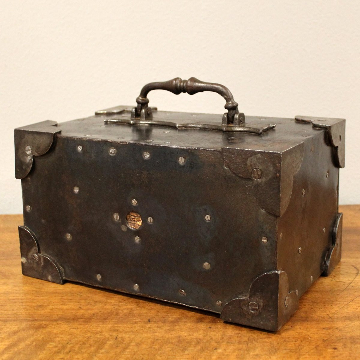 Antica cassaforte forziere da viaggio-photo-8