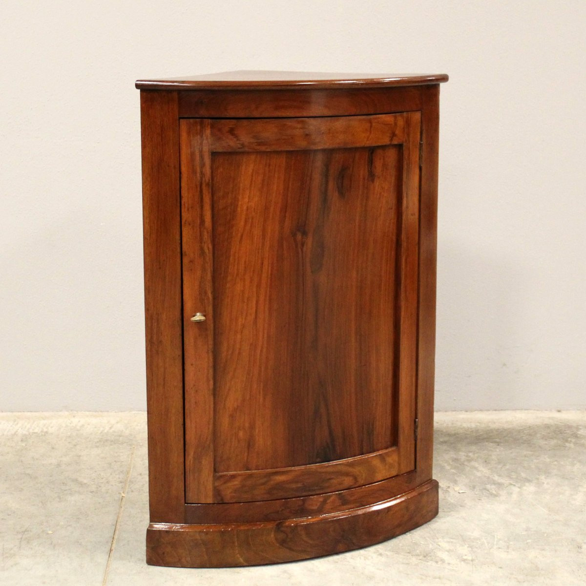 Antica angoliera cantonale comodino Luigi Filippo in noce - Italia 19°secolo-photo-2