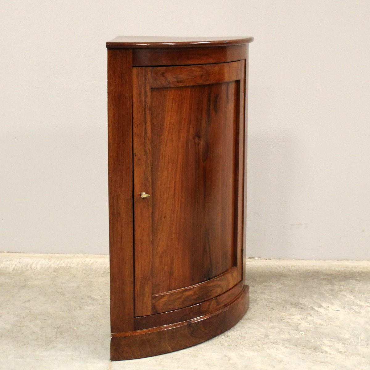 Antica angoliera cantonale comodino Luigi Filippo in noce - Italia 19°secolo-photo-4