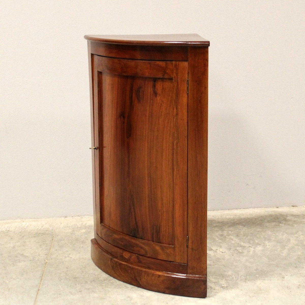 Antica angoliera cantonale comodino Luigi Filippo in noce - Italia 19°secolo-photo-1