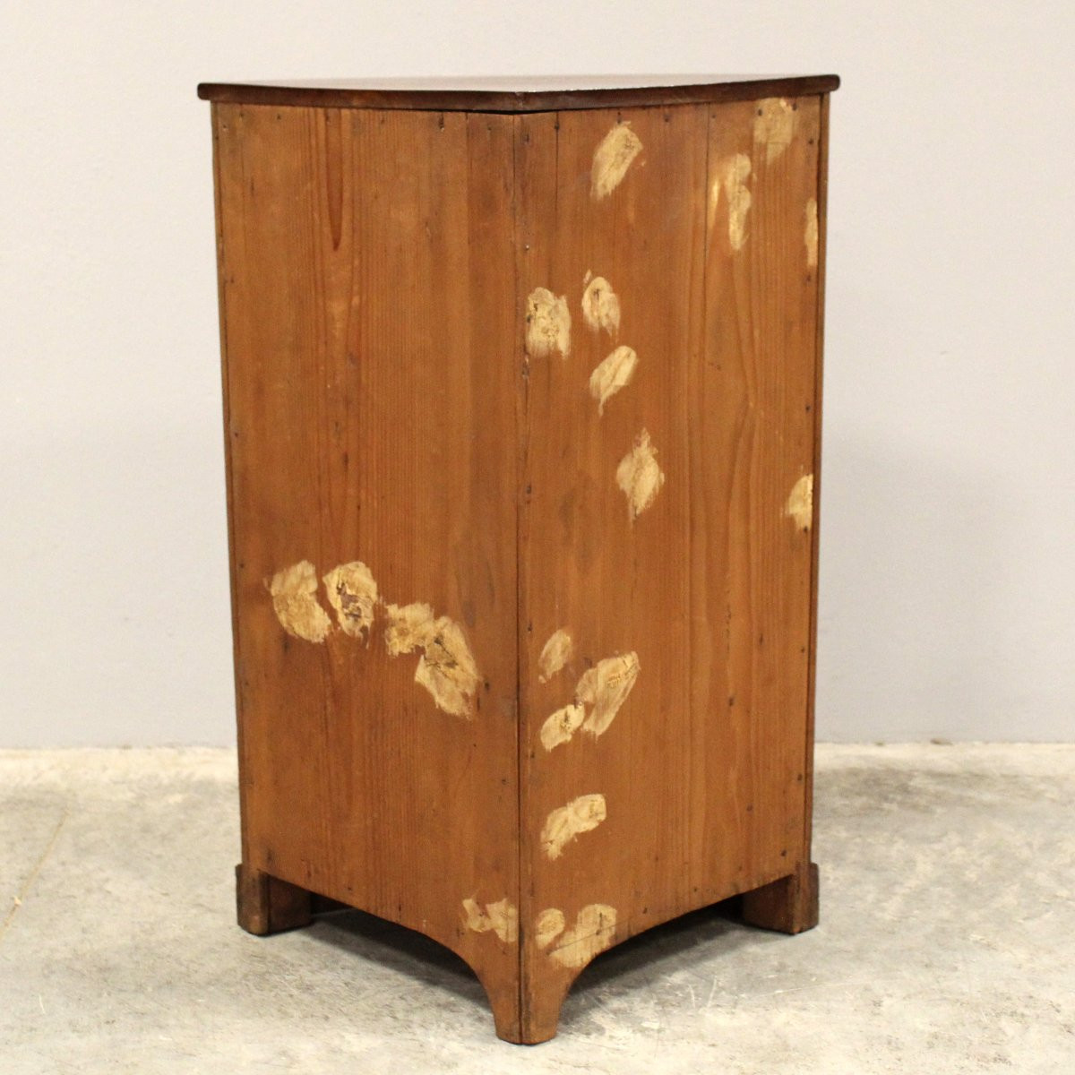 Antica angoliera cantonale comodino Luigi Filippo in noce - Italia 19°secolo-photo-4