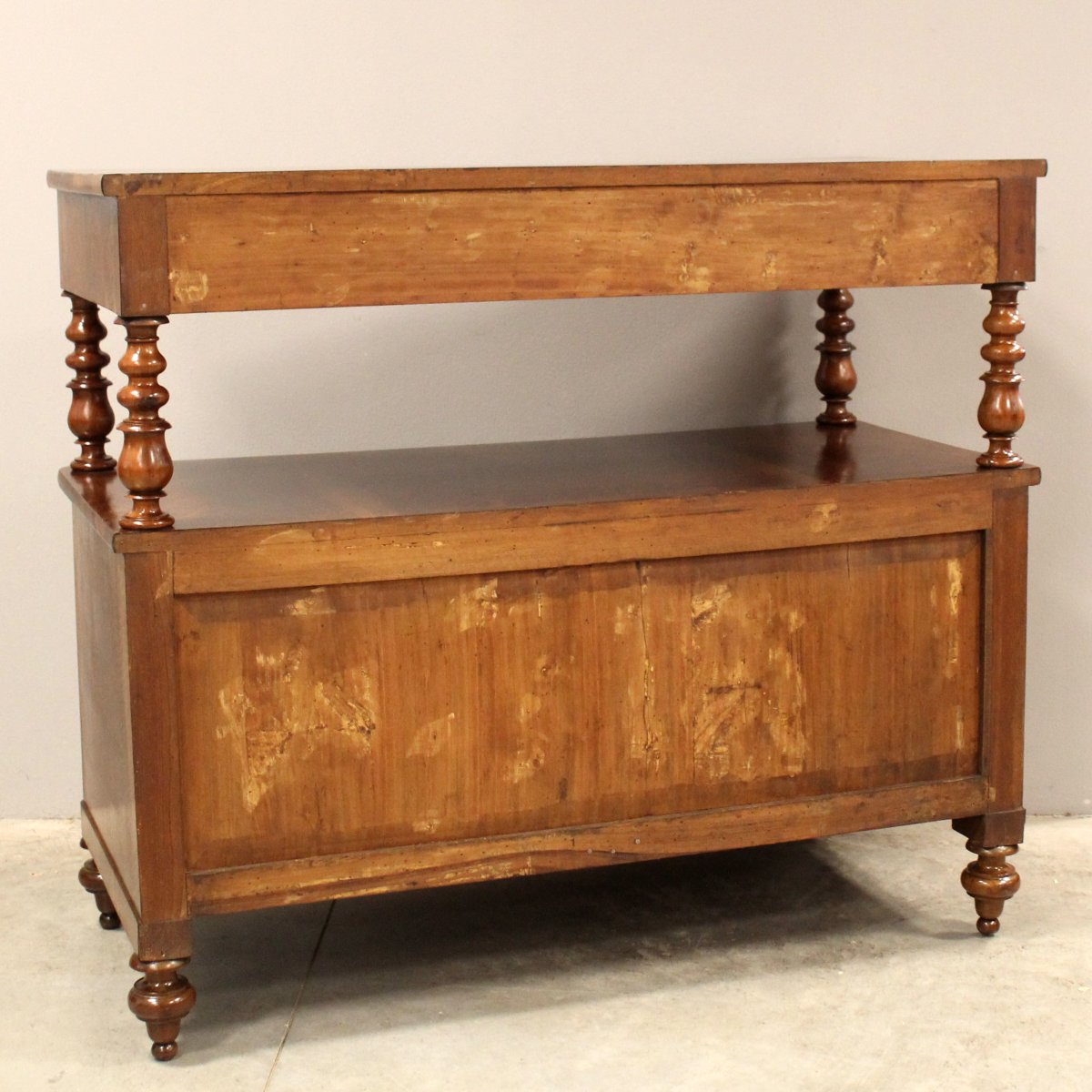 Antica credenza Luigi Filippo in noce - Italia 19°secolo-photo-8
