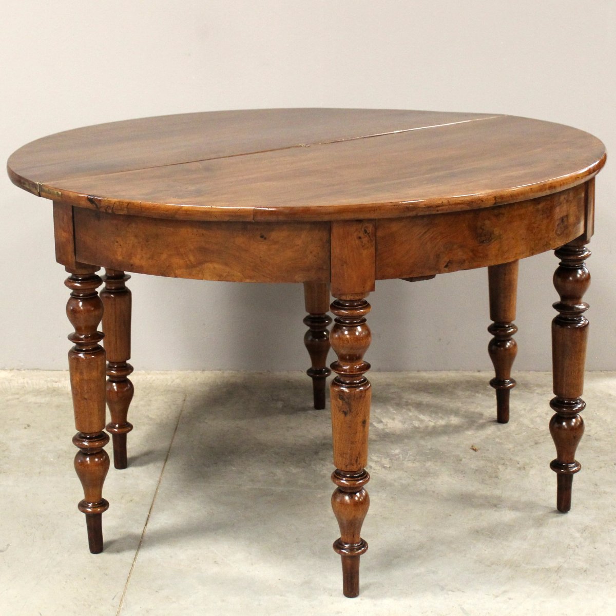 Antico tavolo console Luigi Filippo in noce - 19°secolo-photo-1