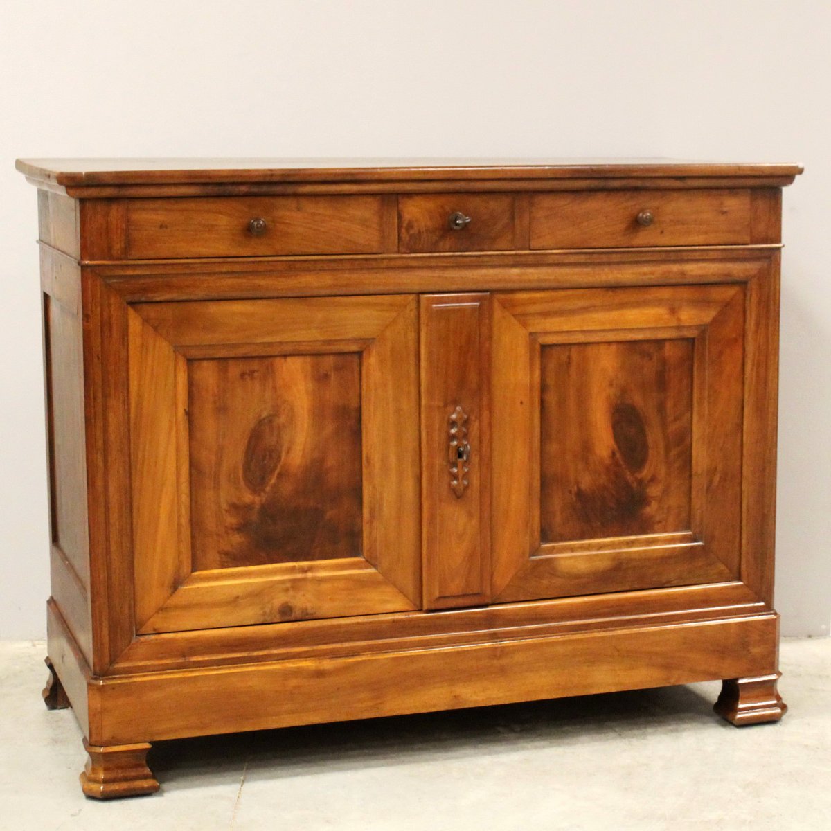 Antica credenza Luigi Filippo in noce - 19°secolo-photo-2