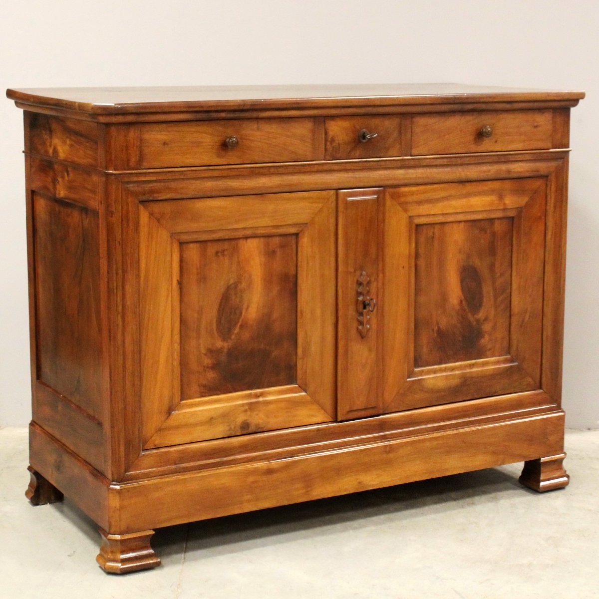 Antica credenza Luigi Filippo in noce - 19°secolo-photo-3