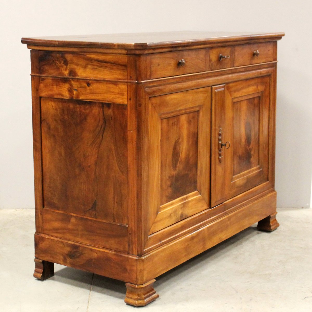 Antica credenza Luigi Filippo in noce - 19°secolo-photo-4