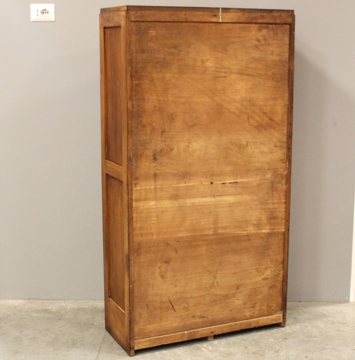 Antico classificatore serranda archivio schedario in rovere-photo-6
