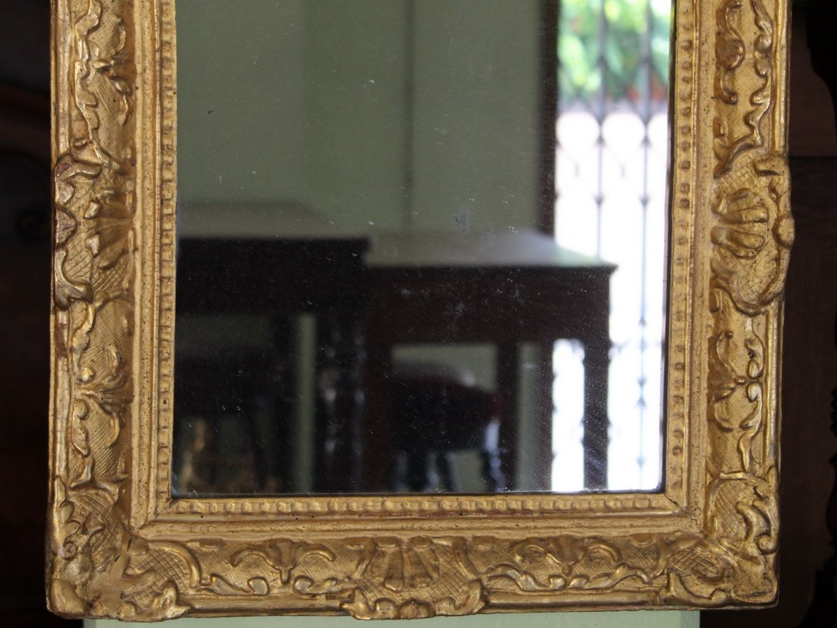Ancien Miroir doré d'époque Louis XV - du 18ème siècle-photo-4