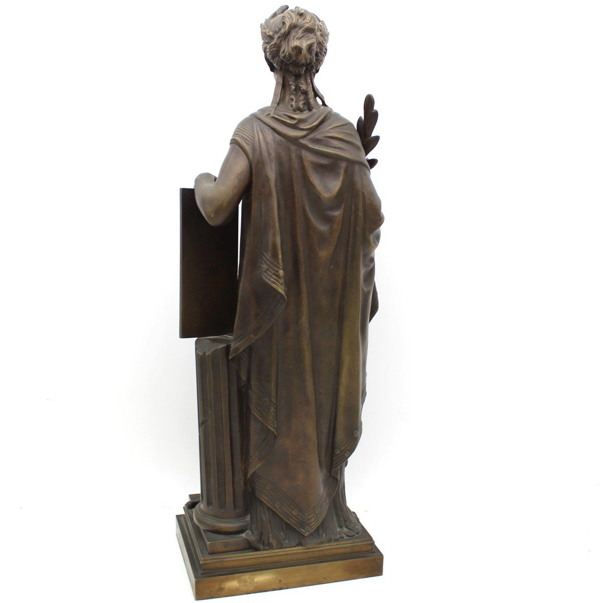 Ancien Sculpture en Bronze (H.57) Minerve - 19ème-photo-2