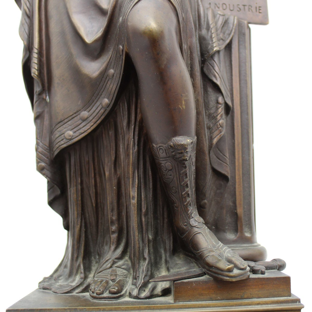Ancien Sculpture en Bronze (H.57) Minerve - 19ème-photo-3