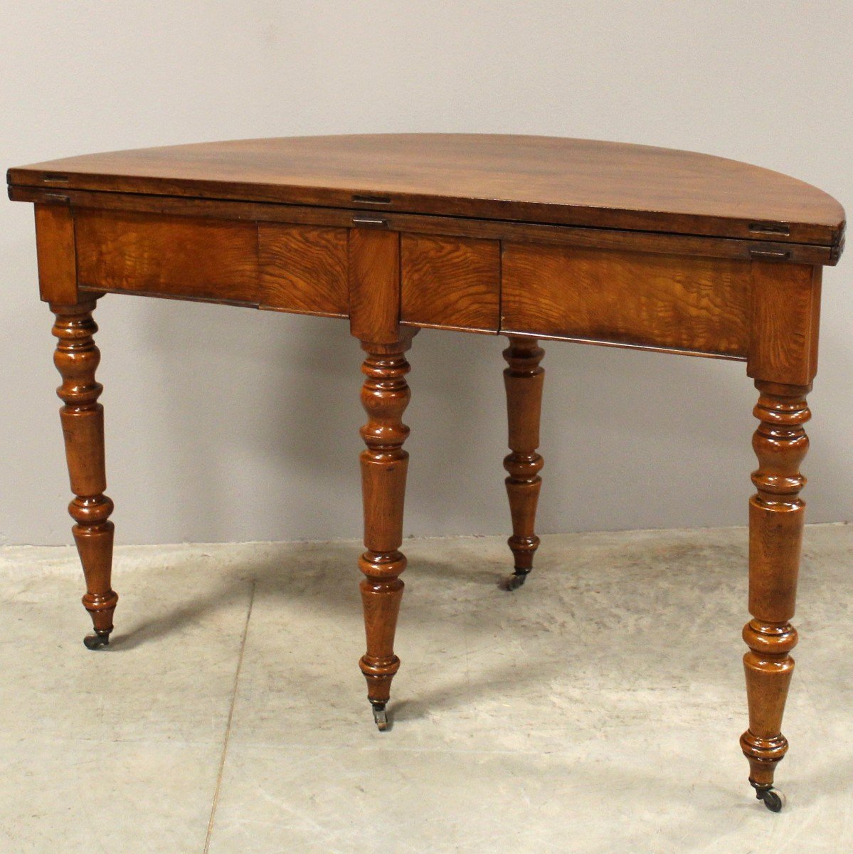 Antico Tavolo Console Luigi Filippo in noce - 19°secolo-photo-2