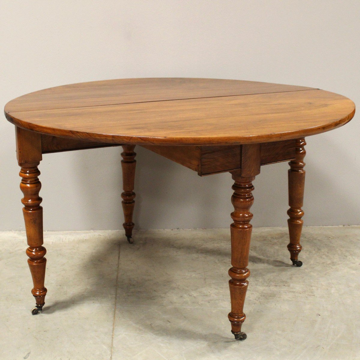 Antico Tavolo Console Luigi Filippo in noce - 19°secolo-photo-4