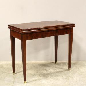 Antica console tavolino da gioco in mogano - 19°secolo