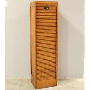 Antico classificatore serranda archivio schedario in rovere