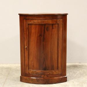 Antica angoliera cantonale comodino Luigi Filippo in noce - Italia 19°secolo