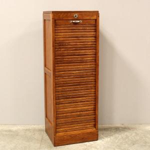 Antico classificatore serranda archivio schedario in rovere