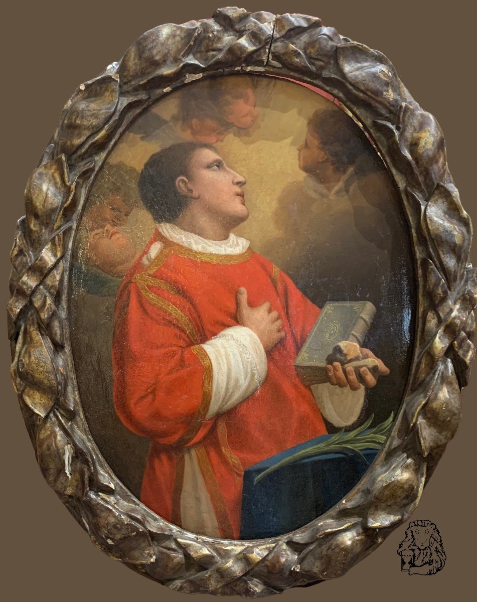 SANTO STEFANO - DIPINTO OLIO SU TELA  XVIII SECOLO