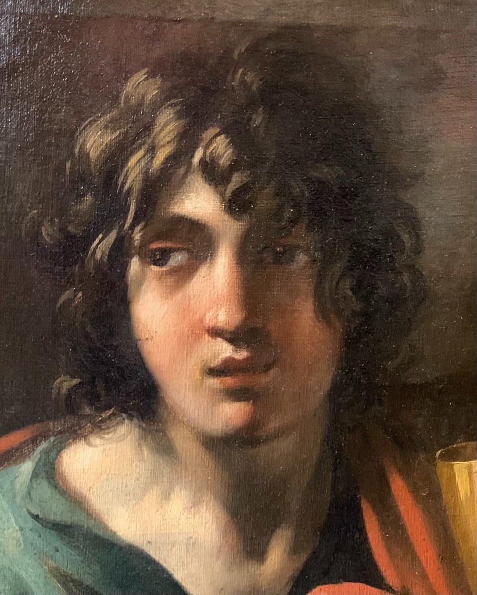 SAN GIOVANNI EVANGELISTA - DIPINTO SU TELA - cerchia di  SIMON VOUET -photo-2