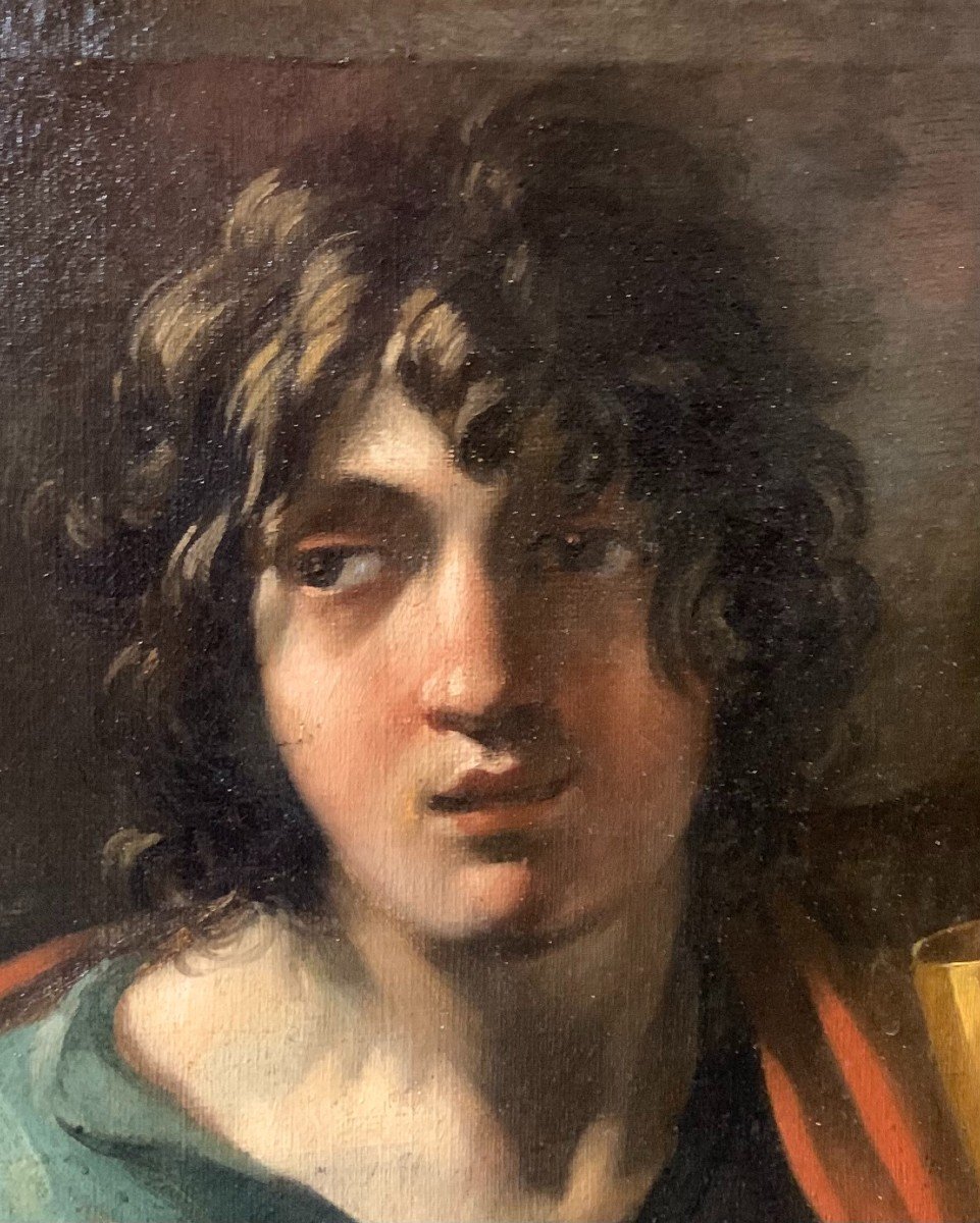 SAN GIOVANNI EVANGELISTA - DIPINTO SU TELA - cerchia di  SIMON VOUET -photo-3