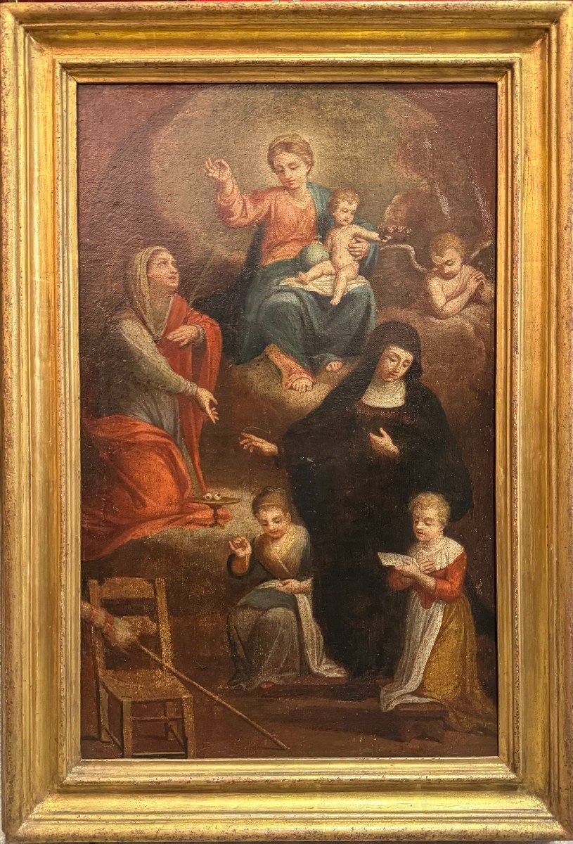Madonna in Gloria con Gesù, angioletto e Sante - ANTONIO BECCADELLI-photo-1