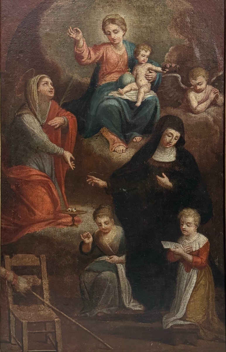 Madonna in Gloria con Gesù, angioletto e Sante - ANTONIO BECCADELLI-photo-2