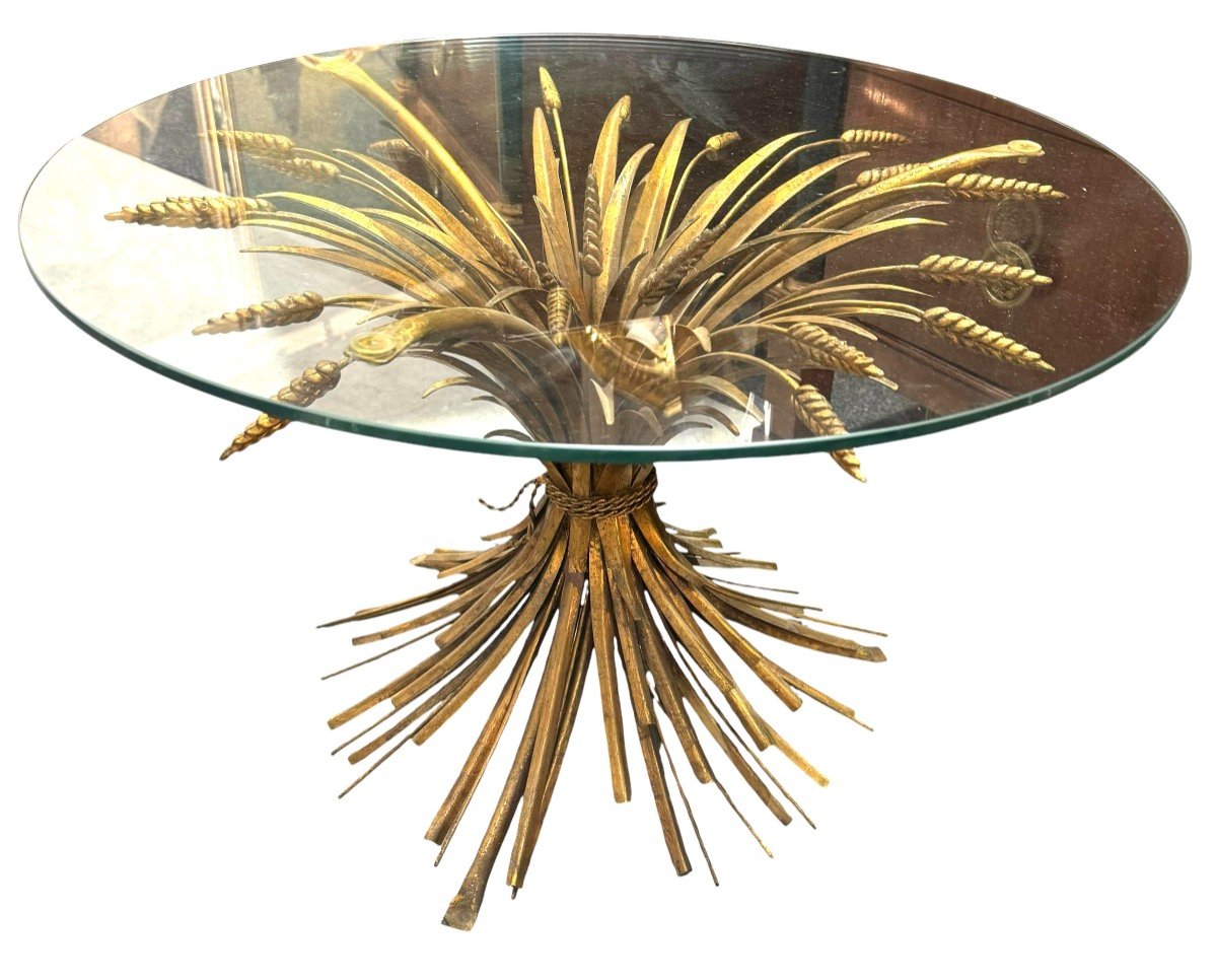 TAVOLINO BASSO VINTAGE CON SPIGHE DI GRANO - COCO CHANEL 