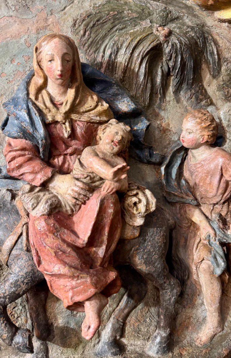 FUGA IN EGITTO - TERRACOTTA POLICROMA - ATTR. F. SCANDELLARI-photo-2