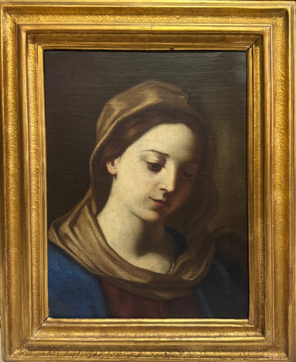 DIPINTO SU TELA " MADONNA - VERGINE MARIA " - XVII SECOLO.-photo-1