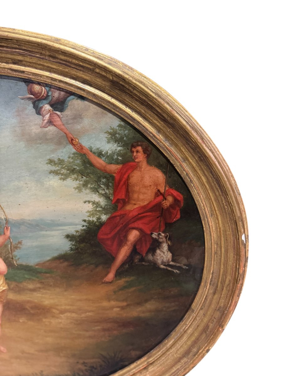 IL GIUDIZIO DI PARIDE - Dipinto su tela ultimo quarto del XVIII secolo-photo-3