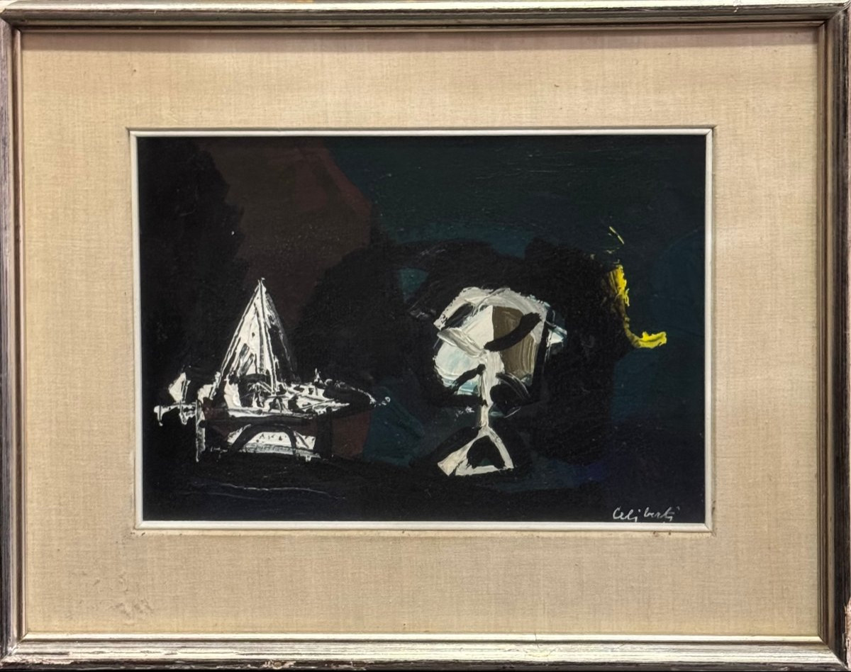 Giorgio Celiberti - Composizione astratta - anni '60-photo-3