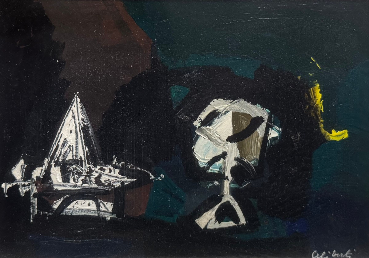 Giorgio Celiberti - Composizione astratta - anni '60-photo-1