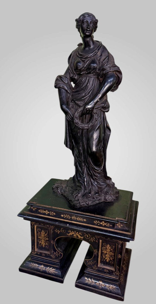 "Allegoria della Gloria" - Statua lignea del XVII secolo-photo-4