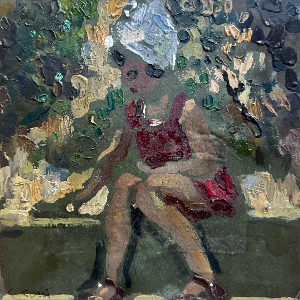 CARLO CORSI - Ritratto di bambina seduta - XX secolo