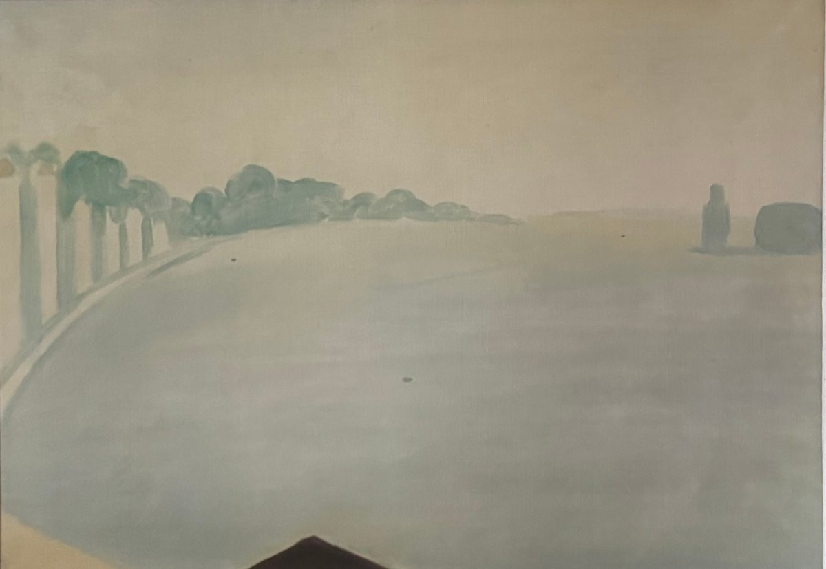 VIRGILIO GUIDI - Dipinto "Bacino di San Marco" a Venezia 1958-photo-2