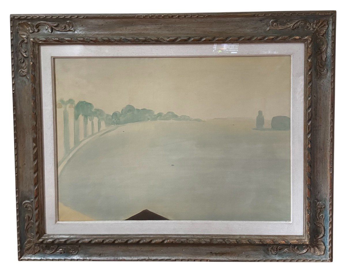 VIRGILIO GUIDI - Dipinto "Bacino di San Marco" a Venezia 1958